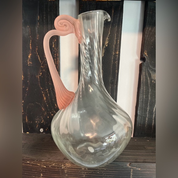 Valerie Frosted Pink & Clear Decanter - Picture 7 of 7